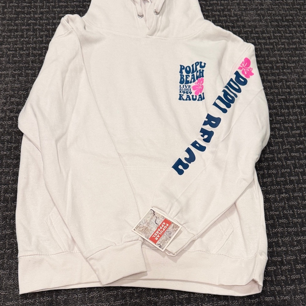 Preppy white Hawaii hoodie